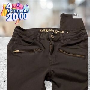 American eagle hi rise jeggings black size 0